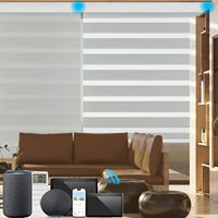 Persiana Enrollable Motorizada Zebra, Control Remoto Eléctrico, Persianas Compatibles con Google Home, Alexa, WiFi, Matter/HomeKit, Persianas Inteligentes Zebra