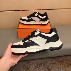 Men Retro <b>White</b> Chunky Designer Sneakers Mesh <b>Leather</b> Splicing Lace up Thick Sole Fashion Athletic Walking LUxury Couple's <b>Shoes</b> - Product Image 1