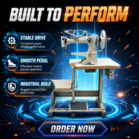 Machine à coudre industrielle à point noué à bras cylindrique et alimentation unisexe, haute vitesse, pour la réparation de chaussures en usine
