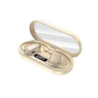 AliSelect X97 Earbud Digital Display OWS Nirkabel BT dengan Peredam Kebisingan ENC, Headset Gaming, Earphone Sport Model Gantung