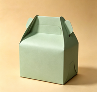 Tragbare Geschenkbox mit Griff, Anpassbare Faltbare Seitenverschluss-Giebelbox für Hochzeit Party Süßigkeiten Kekse Schokolade Gastgeschenke Verpackung