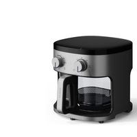 Vu à la télévision multifonction en acier inoxydable Grill écran tactile friteuse à vapeur sans huile