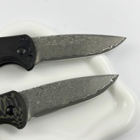 Couteau pliant Damas 4300, manche texturé en G10, couteau de poche EDC pour collectionneur