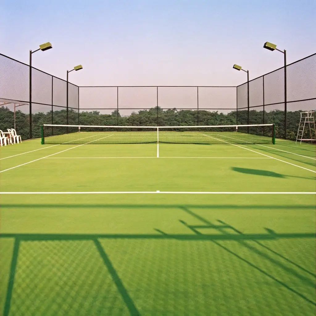 Panoramicas dayung kaca tempa tenis Court tabung baja tergalvanis dengan 20m * 10m produk tenis berkualitas tinggi