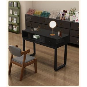 Mesa de manicura metálica con almacenamiento y resistencia a las manchas, juego de muebles de salón para salones de uñas - Product Image 1