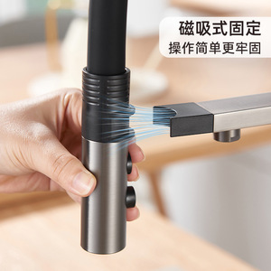 Jin Boyuan 3-In-1 Kitchen Faucet With Rotating Spout For Sink And Washbasin Hot Cold Water Stainless Steel Finish - Product Image 4