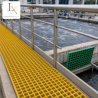 Grille en fibre de verre Longxuan pour traitement de l'eau, type I, grille de protection FRP pour arbres, revêtement de sol surélevé, grille GRP FRP en fibre de verre avec cadre