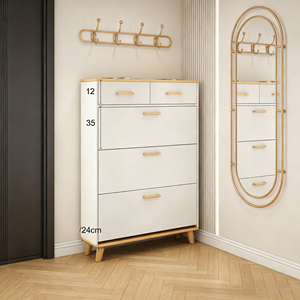 ชั้นวางรองเท้าแบบพับได้ Firefly Crafts FF 45 รุ่นปี 2024 ดีไซน์ทันสมัย ทำจากไม้เนื้อแข็ง สำหรับโรงแรม เก็บ<span class=keywords><strong>รองเท้า</strong></span>ได้ 11 คู่ เหมาะสำหรับห้องนั่งเล่น - Product Image 1