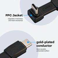 Cable de Datos USB Tipo C a Tipo C de 240W, Cable Corto FPC, Transferencia de Datos 80G 8K, Carga Rápida de 5A, Material TPE para Laptop/Teléfono