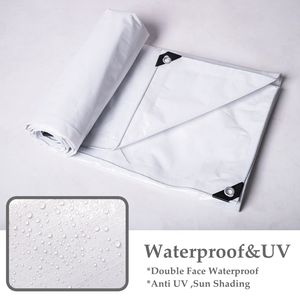 Bâche en PE blanche d'extérieur GCG 160 230GSM, auvent de jardin, auvent de terrasse, couverture de meubles, housse de voiture, tente de camping, filet pare-pluie, pare-soleil - Product Image 5