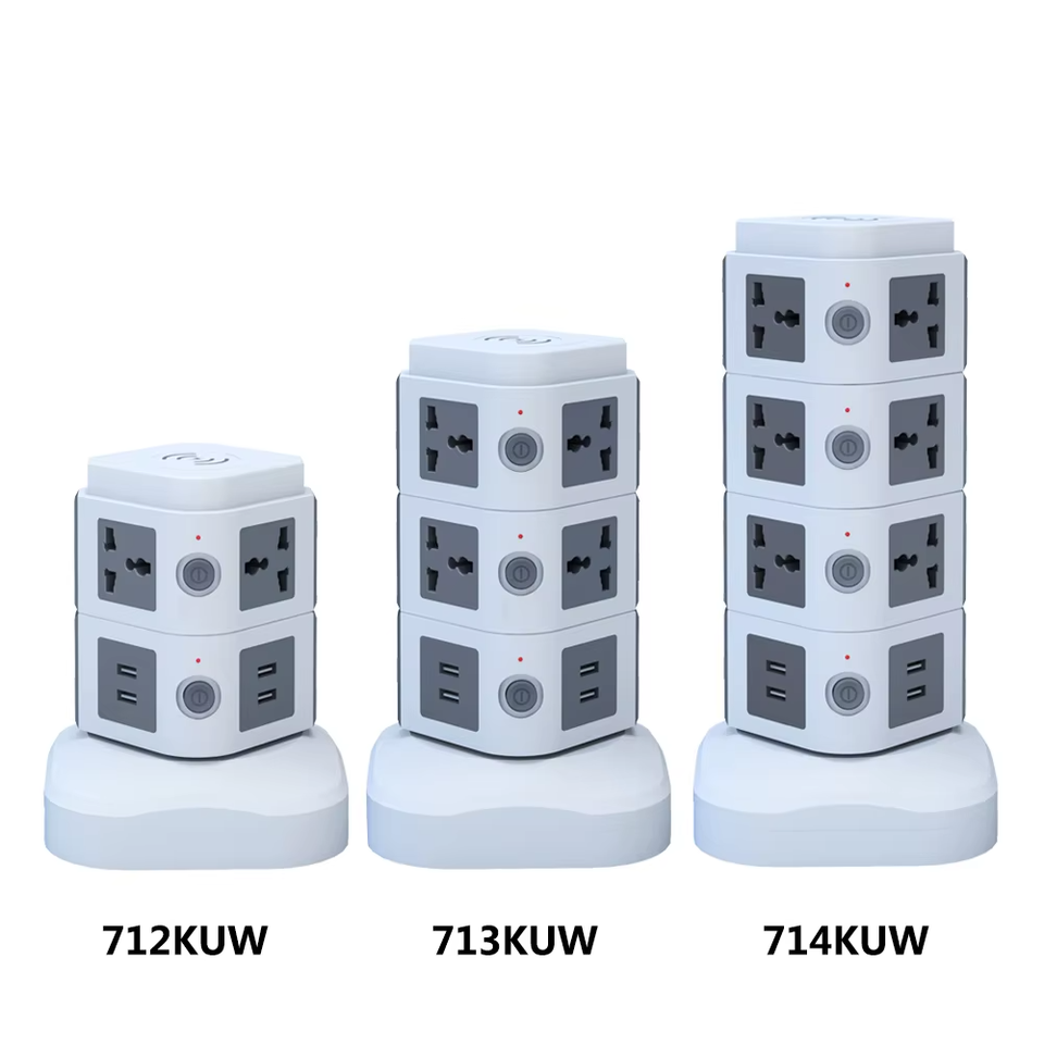 Desktop Tower Universal Plug Extension Socket 10W Wireless Charge ...