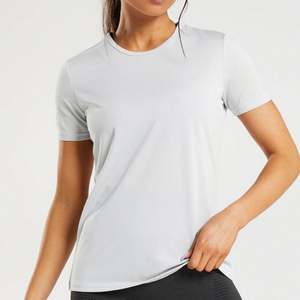 Camisetas Deportivas Ecológicas de Jersey Sólido de Manga Corta y Corte Regular para Mujer, Tops de Entrenamiento con Cuello Redondo, Ropa Deportiva Activa para Gimnasio y Fitness - Product Image 4