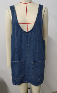 <span class=keywords><strong>Vestido</strong></span> <span class=keywords><strong>vaquero</strong></span> tipo <span class=keywords><strong>peto</strong></span> sin tirantes para <span class=keywords><strong>mujer</strong></span>, estilo casual y sexy, largo midi - Product Image 6