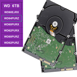 Disque dur WD64PURX 6 To Purple Monitoring 3,5 pouces SATA 3 6 Gb/s 5400 tr/min 64 Mo de cache 24/7 CMR et AllFrame pour systèmes NVR DVR CCTV - Product Image 1