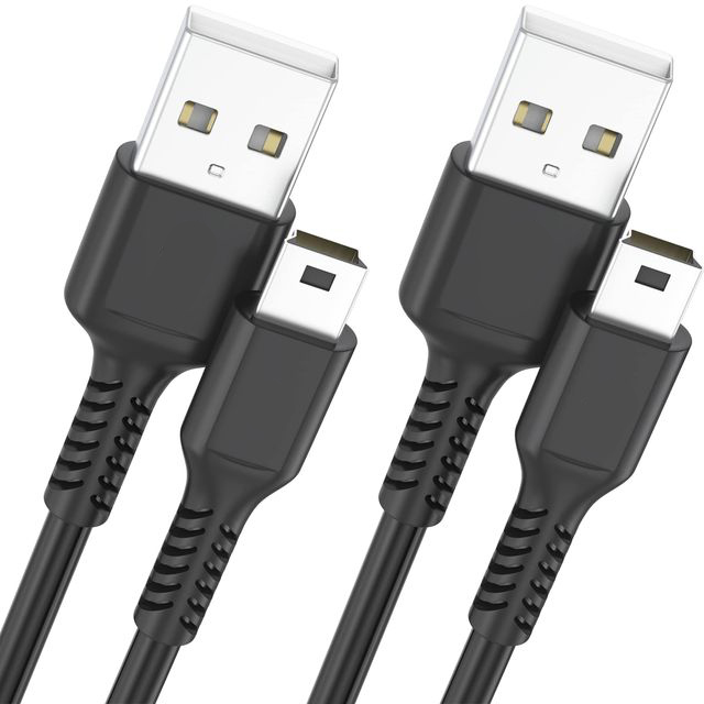 Customized Black USB 2.0 Mini Charging Data Cable PVC Jacket Type-A to Mini-b Male for Mobile Phone