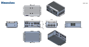 ระบบคอมพิวเตอร์ฝังตัวแบบไร้พัดลม SoC พร้อมพอร์ต I/O หลายช่อง สำหรับอุตสาหกรรม คอมพิวเตอร์พกพา - Product Image 5