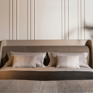 Direct usine Lit italien moderne Ensemble <span class=keywords><strong>de</strong></span> chambre à coucher double haut <span class=keywords><strong>de</strong></span> gamme pour hôtel Lit classique king size <span class=keywords><strong>de</strong></span> luxe - Product Image 2