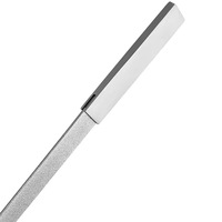 Lime à ongles double face en acier inoxydable de qualité professionnelle, outil de manucure réutilisable longue durée, lime à ongles de précision
