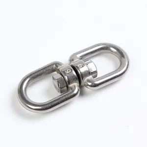 High Quality Stainless Steel 304 Adjustable M16 Swivel Eye And Eye Ring Shackle