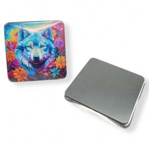 Vente d'usine - Autocollants magnétiques ronds pour réfrigérateur de 50 mm, aimants 3D pour réfrigérateur en verre - Product Image 3