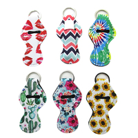 Porte-clefs en néoprène, accessoire pour baume à lèvres et brillant à lèvres, bon marché, 100 pièces