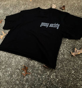 Camiseta Holgada de Algodón con Estampado en Serigrafía, Hombros Caídos, Diseño Sólido, Venta al Por Mayor - Product Image 4