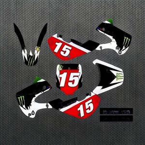Vente en gros de pièces de moto <span class=keywords><strong>TZ100</strong></span>, machine de fabrication d'autocollants pour moto, film laser pour moto, autocollants Werpro pour KAWASAKI KX65 - Product Image 4