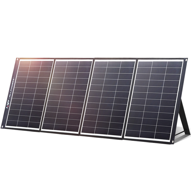 Allpowers 200W Interdigitated Back Contact Solar Cells  IP67 Portable Foldable Panel for Camping Disaster Preparedness Marine