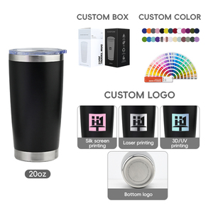 Gobelet Isotherme en Acier Inoxydable à Double Paroi de 20 oz et 30 oz, Revêtu de Poudre, avec Couvercle, Mug de Voyage Café à Logo Personnalisé - Product Image 4