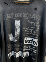 T-shirt Homme Oversize en Coton 100% Lavé Effet Vieilli Personnalisé par l'Usine Hongguan, Imprimé Sérigraphié à Manches Courtes