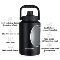 Everich – Ensemble de growlers en acier inoxydable de 2,5 litres, très demandé, avec sac de transport et verres à bière