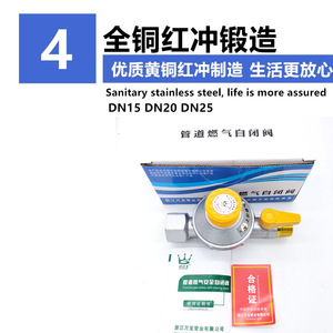 Válvula de seguridad autotapable para gas en tuberías DN15 DN20 DN25 para calentador de agua con función de cierre automático - Product Image 1