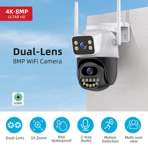 Cámara Exterior <span class=keywords><strong>ICSee</strong></span> A33 8MP, Mini Cámara de Seguridad WiFi para el Hogar, Pantalla Dual, Impermeable, Visión Nocturna, Intercomunicador de Voz - Product Image 2