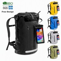 Sac à dos étanche en PVC écologique personnalisé, unisexe, de qualité supérieure, résistant à l'abrasion et aux chocs, à double bandoulière, pour la randonnée