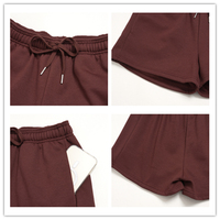 NCLAGEN Short de sport pour femme, pantalon de survêtement ample à jambes droites avec cordon de serrage à la taille et poches latérales, short de course et de fitness en plein air