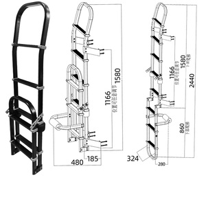 Escalera de RV de alta calidad TYTXRV, escalera de escalada <span class=keywords><strong>plegable</strong></span> Exterior negra, escalera de RV de aleación de aluminio <span class=keywords><strong>para</strong></span> coche, <span class=keywords><strong>caravana</strong></span>, escalera de puerta trasera personalizada - Product Image 1