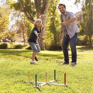 Wholesale High Quality Outdoor <strong>Yard</strong> Garden Wooden Ring Toss Quoits <strong>Game</strong> Set - Product Image 6