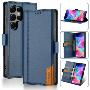 Étui de téléphone en cuir PU magnétique de luxe pour Samsung S22 S23 S24 S25 S26 Ultra A57 A37 A56 avec porte-cartes, portefeuille, coque antichoc - Product Image 1