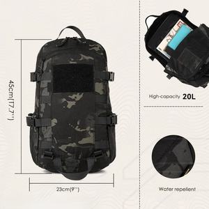 Mochilas Tácticas Grandes de 20L, Mochila de Asalto Molle, Impermeable, para Senderismo, Campamento, Montañismo al Aire Libre - Product Image 2