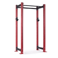 Jaulas de capacidad de 1500LB, sentadillas, levantamiento de pesas, entrenamiento de levantamiento de pesas, estante de alimentación comercial de acero calibre 11 de 3x3"