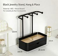 Support à bijoux suspendu avec tiroir pour colliers, boucles d'oreilles, bracelets, bagues – Rangement d'accessoires pour chambre et commode – Offre spéciale