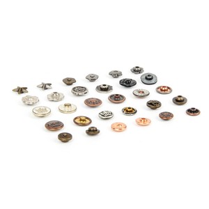 Boutons et rivets en laiton pour jeans, en acier inoxydable, avec logo personnalisé, style antique cuivre, pour vestes en jean - Product Image 4