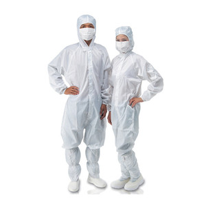 Combinaison de travail unisexe à rayures droites de 5 mm, antistatique ESD, pour salle blanche, avec protection de niveau D - Product Image 1