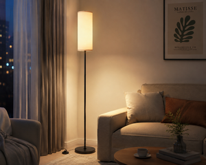 Lampadaire à abat-jour en tissu, éclairage d'ambiance intérieur, style scandinave, <span class=keywords><strong>télécommandé</strong></span>, design créatif pour salon, produit transfrontalier - Product Image 5