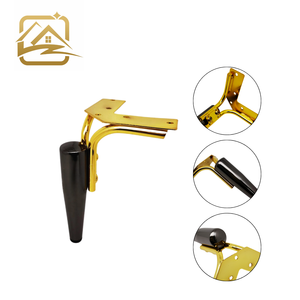 Patas de Muebles Populares, Soportes de Hierro, Patas de Sofá Metálicas Doradas/Cromadas para Muebles de Cocina, Hotel y Dormitorio - Product Image 2