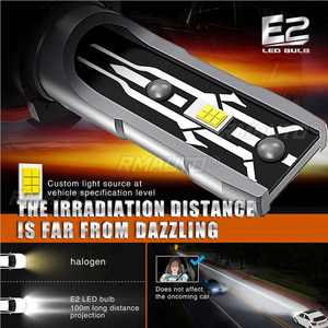 2 ampoules LED E2 Canbus 30000LM pour phares de voiture H4 H7 H11, feux antibrouillard avant, DC9-18V, faisceau haut/bas - Product Image 6