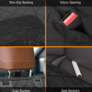Sanan-funda para asiento trasero de coche, hamaca acolchada impermeable para perros con solapa lateral - Product Image 5