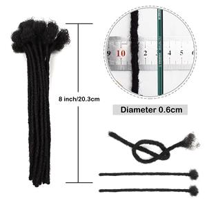 Extensions de <span class=keywords><strong>cheveux</strong></span> en crochet Dreadlocks brésiliennes de 0,4 à 0,8 cm, <span class=keywords><strong>cheveux</strong></span> humains 100% Remy, locs de 8 à 26 pouces pour hommes et femmes - Product Image 3