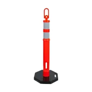 Flexible PVC PU Material Red T-Top Road Bollard Postes de advertencia Delineador de tráfico Poste Conos Estacionamiento Construcción Precaución