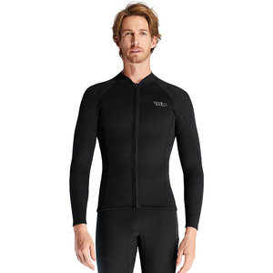 Traje de neopreno Top Hombres Mujeres 1,5mm Chaqueta de neopreno Chaleco de manga larga Cremallera frontal Camisa DE BUCEO Traje húmedo W930 - Product Image 4
